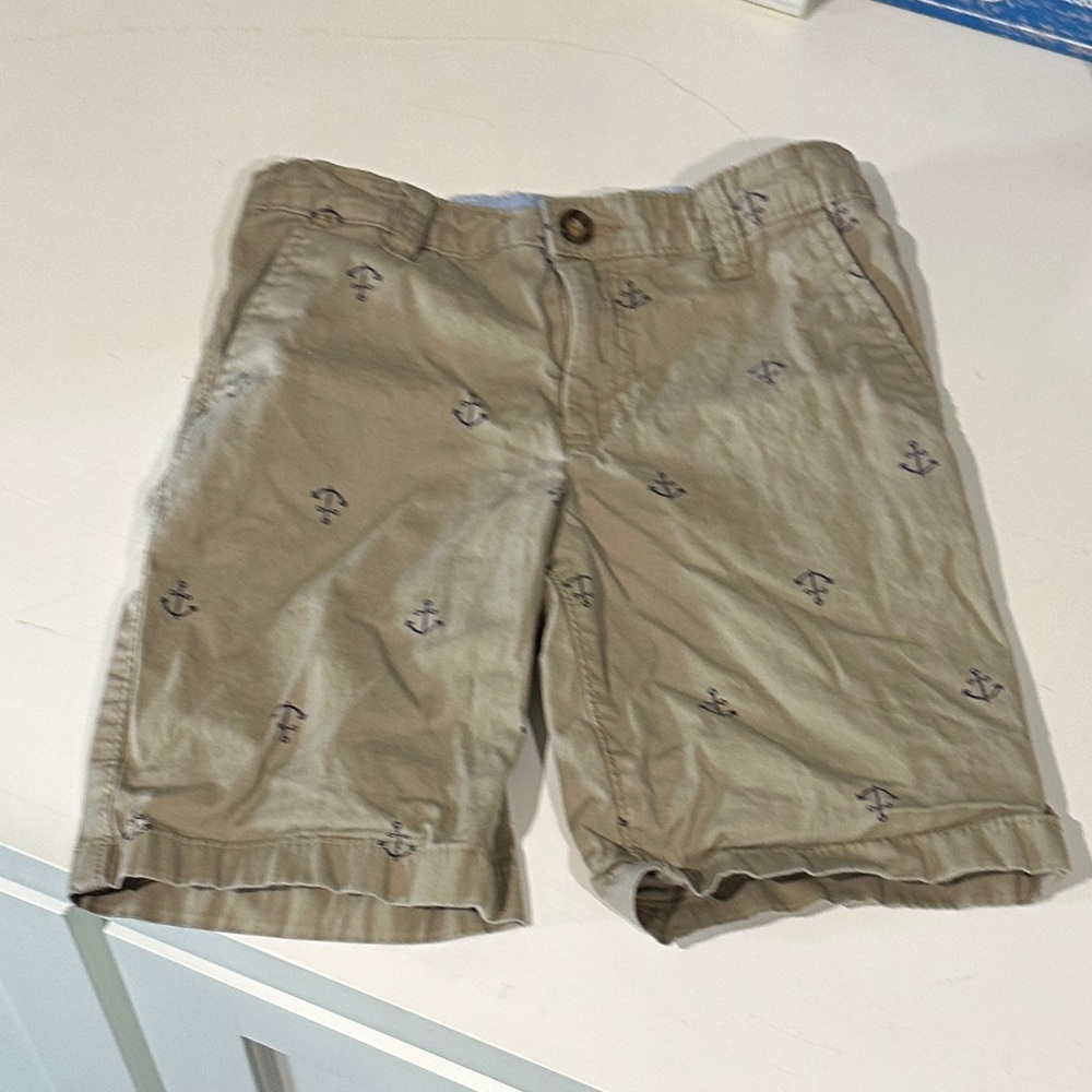 Men's Tan Anchor Print Shorts
